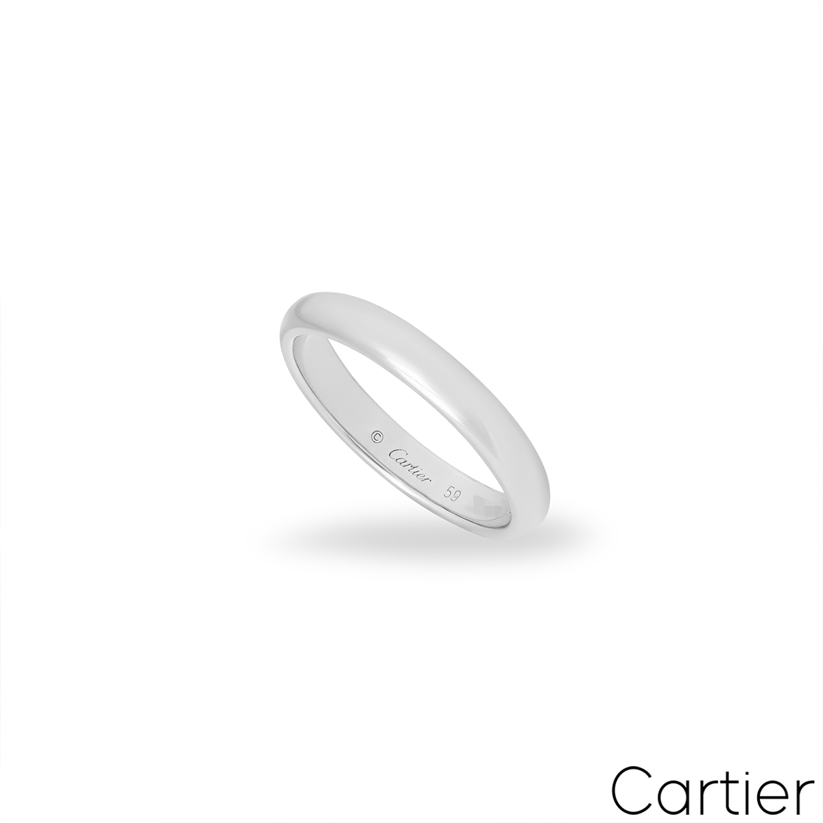Cartier Platinum 1895 Wedding Ring B4036700